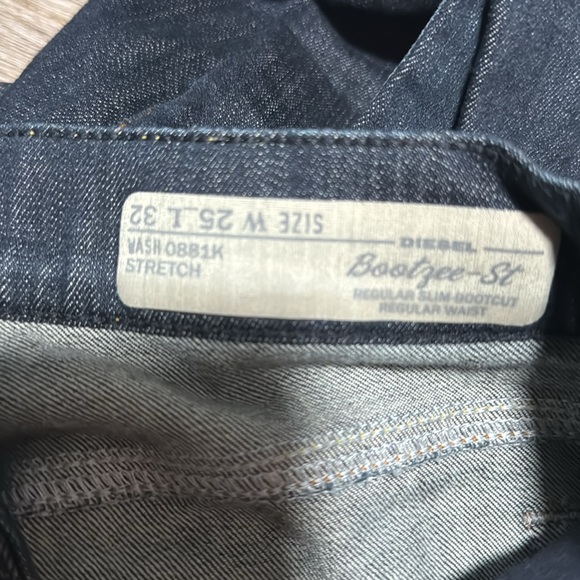 Diesel Bootzee-St Regular Slim Bootcut Jeans Size 25 - Picture 3 of 6